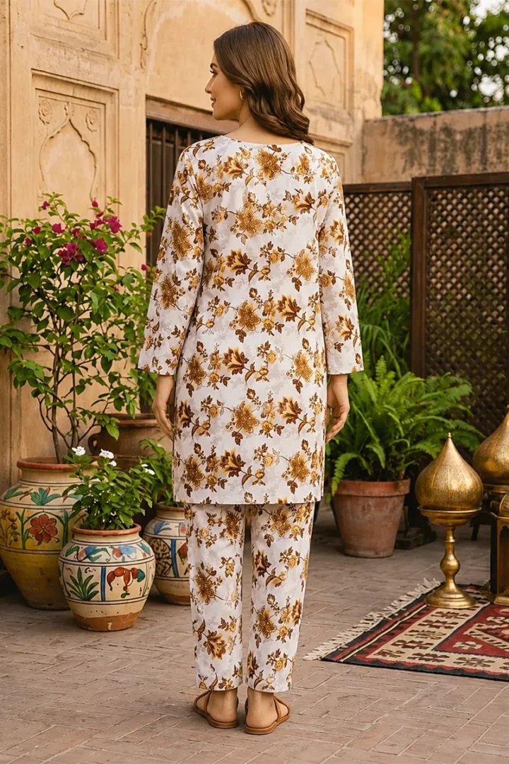 FLORAL COTTON LAWN 2 PIECE SUIT - Image 2