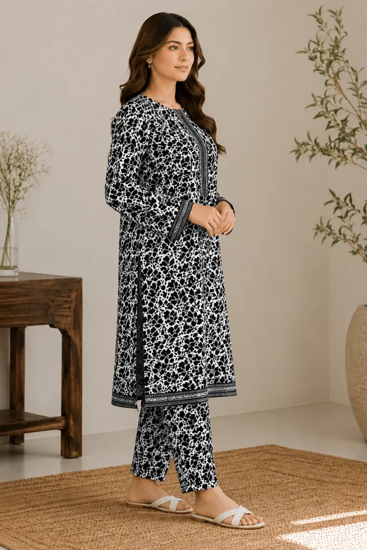 PRINTED POLO COTTON 2 PIECE SUIT - Image 4