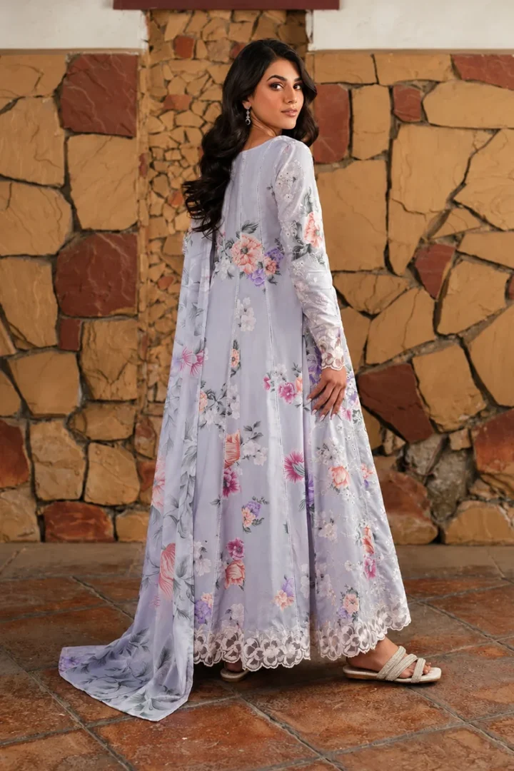 GREY DIGITAL PRINT LAWN 3 PIECE SUIT - Image 2